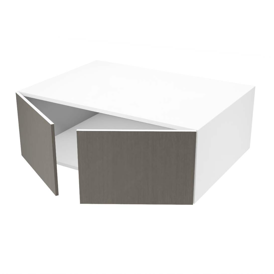 Armoire de cuisine du haut profonde 2 portes (34''L x 12''H x 23 3/4''P)