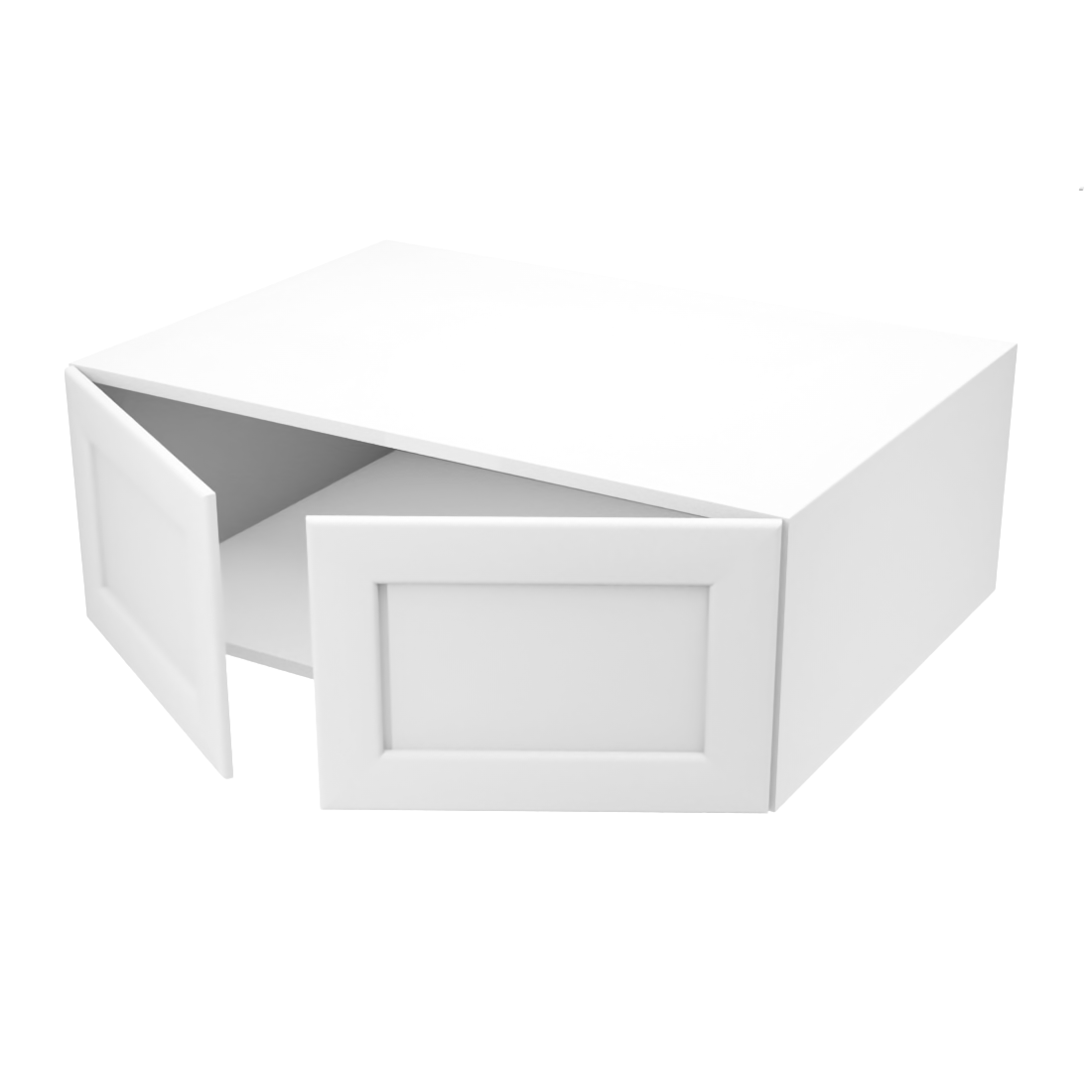 Armoire de cuisine du haut profonde 2 portes (34''L x 12''H x 23 3/4''P)