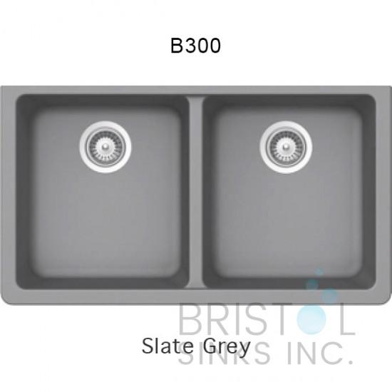 Évier à double égouttoir à montage sous plan Virtuo Granite - Kwizine en stock