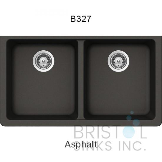 Évier à double égouttoir à montage sous plan Virtuo Granite - Kwizine en stock