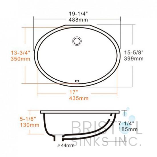 Lavabo ovale B601 - Kwizine en stock