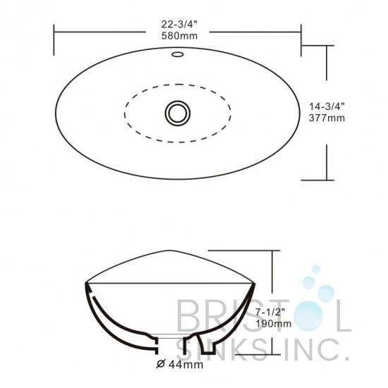 Lavabo ovale BV105 - Kwizine en stock
