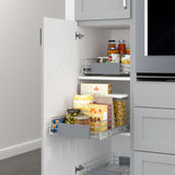 Chrome Wire Adjustable Sliding Storage Basket
