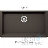 Bristol Single Undermount Granite Sink 33" x 18.46" x 9-¼