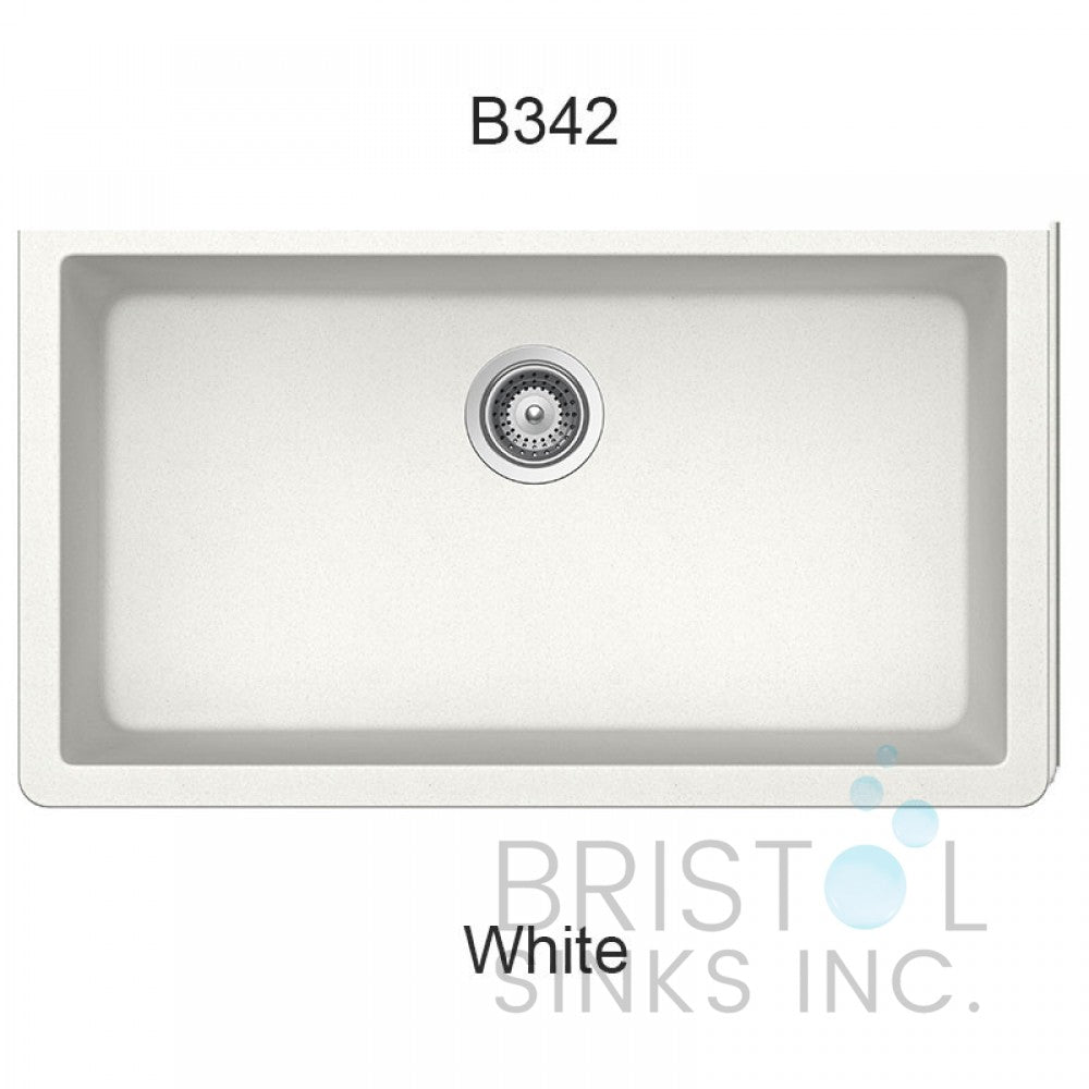 Bristol Single Undermount Granite Sink 33" x 18.46" x 9-¼