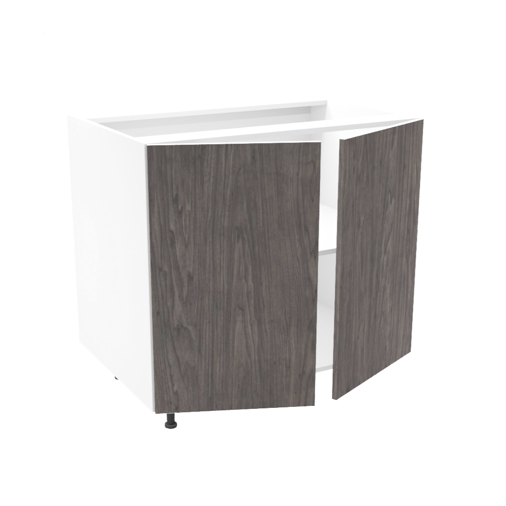 Kitchen base 2 doors 36'' Melamine Nova White 555 Kwizine