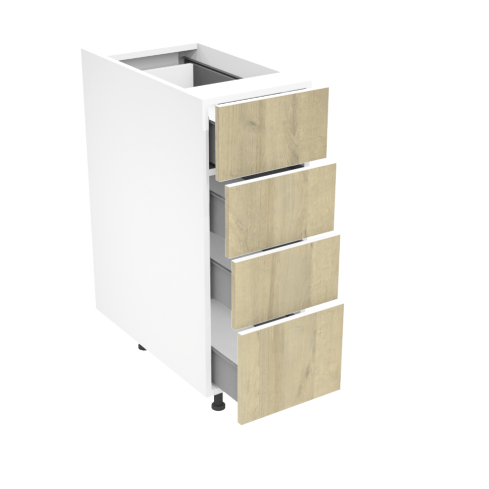 Armoire de cuisine du bas 4 tiroirs (12''L)
