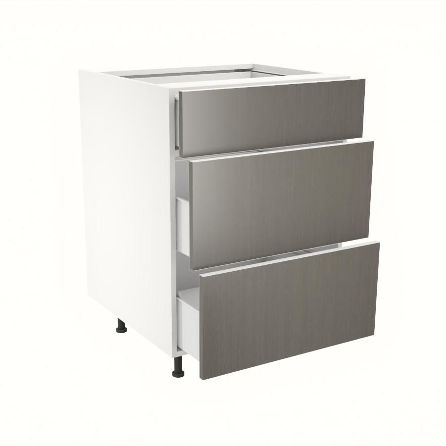 Armoire de cuisine du bas 3 tiroirs (24''L)