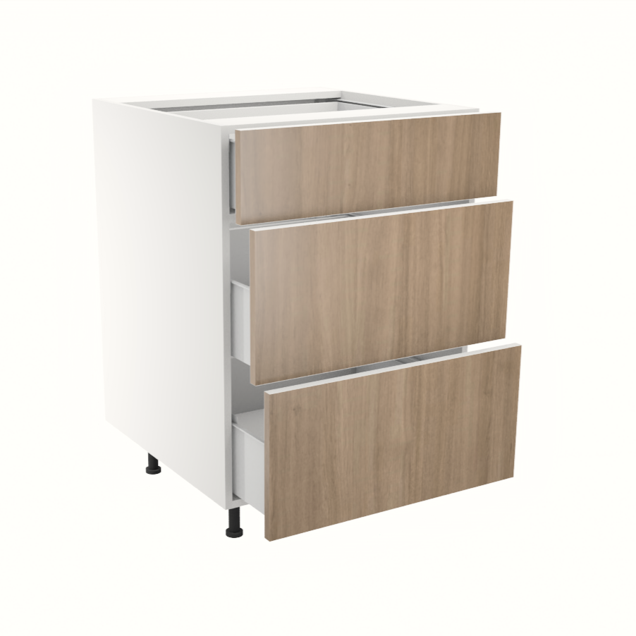 Armoire de cuisine du bas 3 tiroirs (24''L)