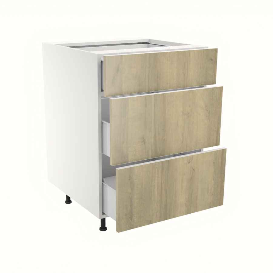 Armoire de cuisine du bas 3 tiroirs (24''L)