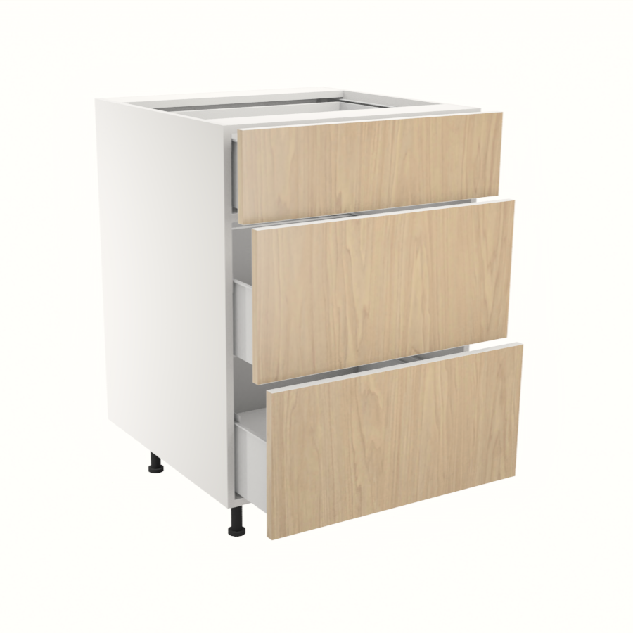 Armoire de cuisine du bas 3 tiroirs (24''L)
