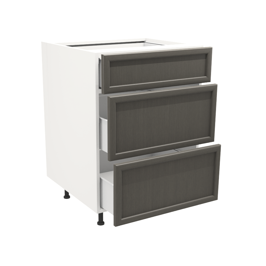 Armoire de cuisine du bas 3 tiroirs (24''L)