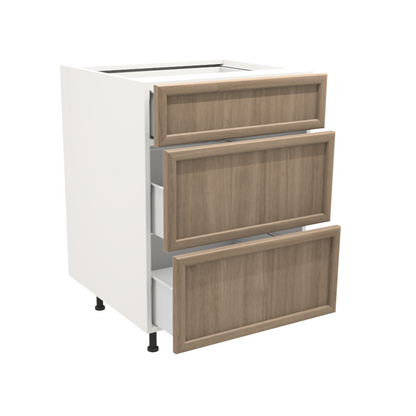 Armoire de cuisine du bas 3 tiroirs (24''L)