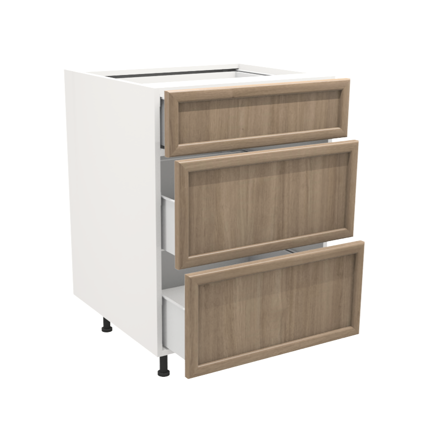 Armoire de cuisine du bas 3 tiroirs (24''L)