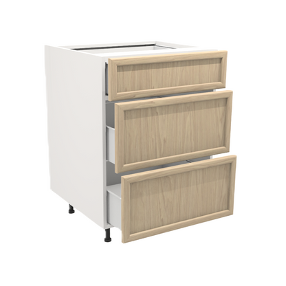Armoire de cuisine du bas 3 tiroirs (24''L)