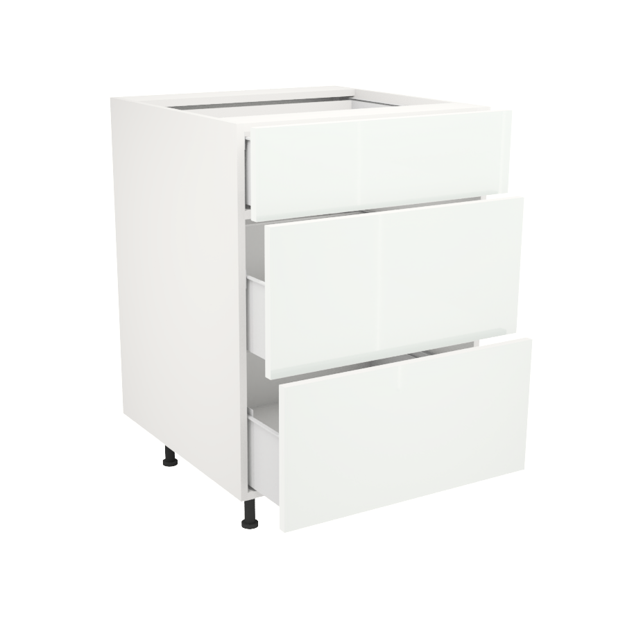 Armoire de cuisine du bas 3 tiroirs (24''L)