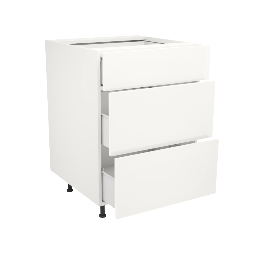 Armoire de cuisine du bas 3 tiroirs (24''L)