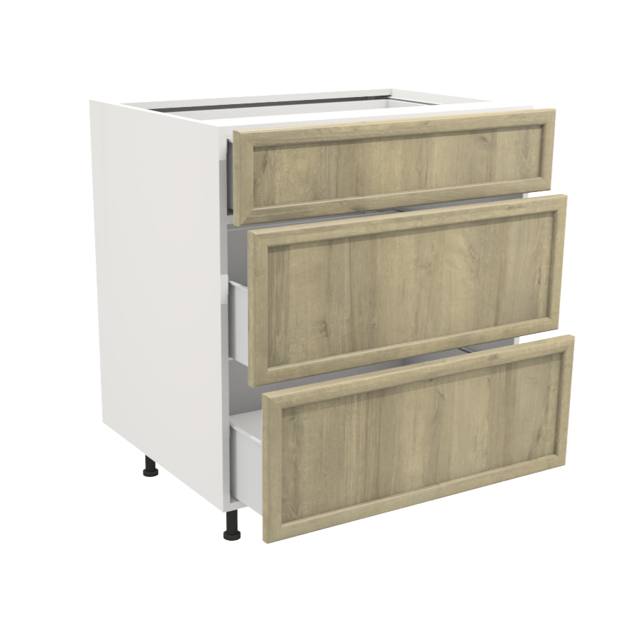 Armoire de cuisine du bas 3 tiroirs  (30''L)