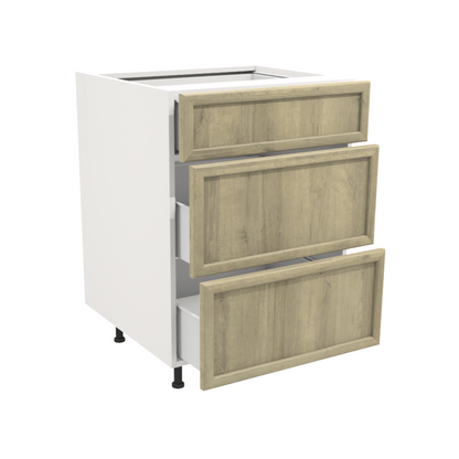 Armoire de cuisine du bas 3 tiroirs (24''L)