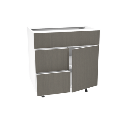 Bathroom vanity with 1 door and 2 drawers 30”W