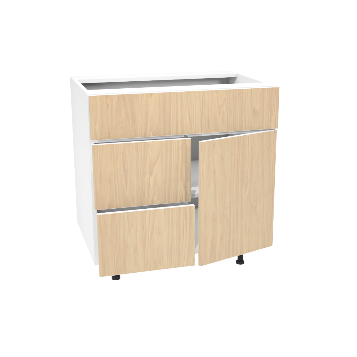 Bathroom vanity with 1 door and 2 drawers 30”W