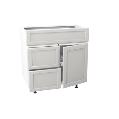 Bathroom vanity with 1 door and 2 drawers 30”W