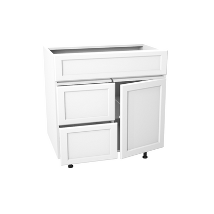 Bathroom vanity with 1 door and 2 drawers 30”W