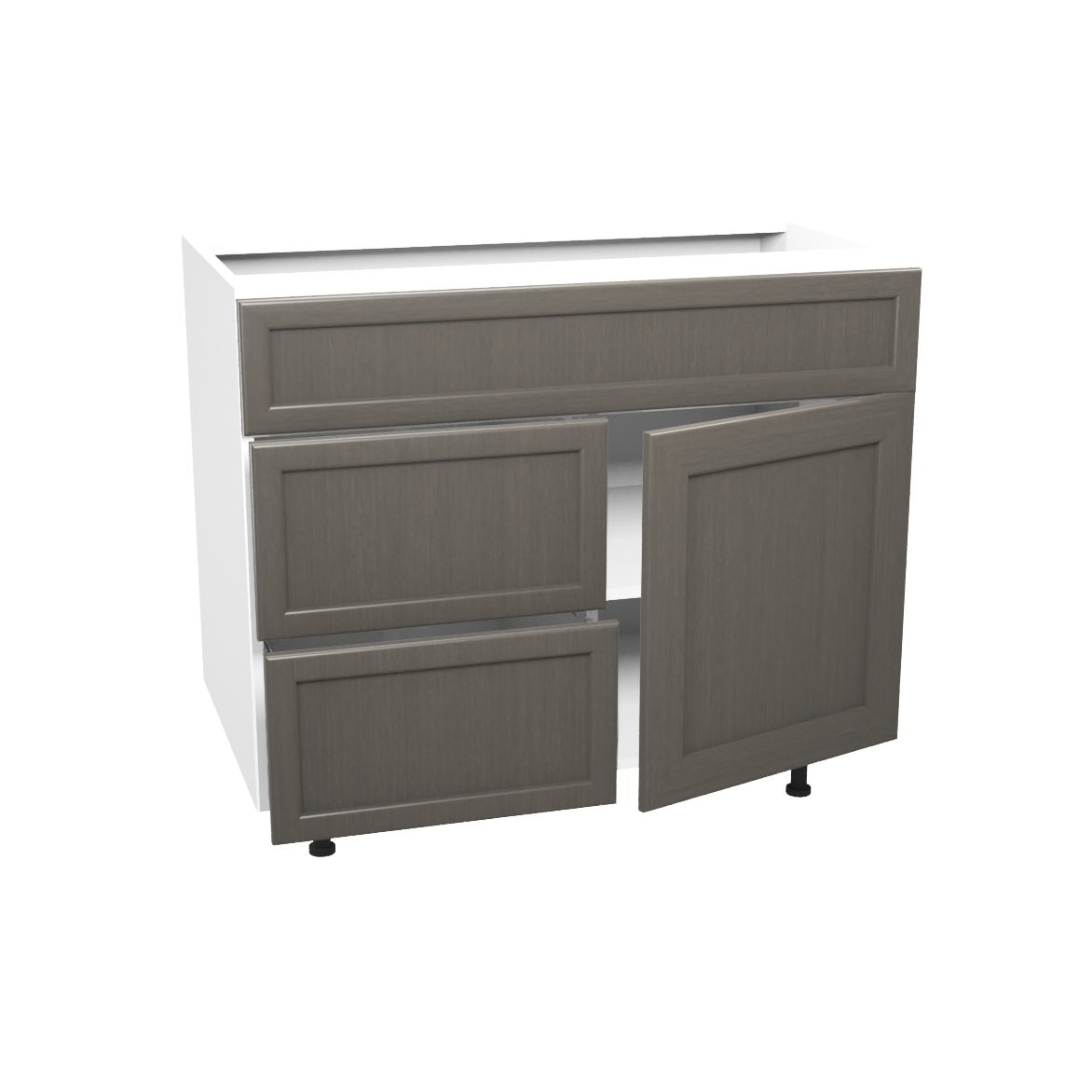 Bathroom vanity 1 door and 2 drawers 36''L