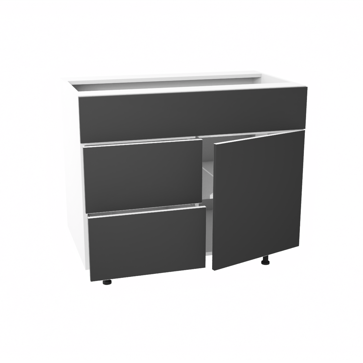 Bathroom vanity 1 door and 2 drawers 36''L