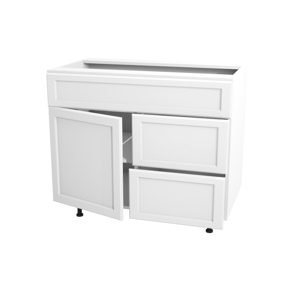 Bathroom vanity 1 door and 2 drawers 36''L