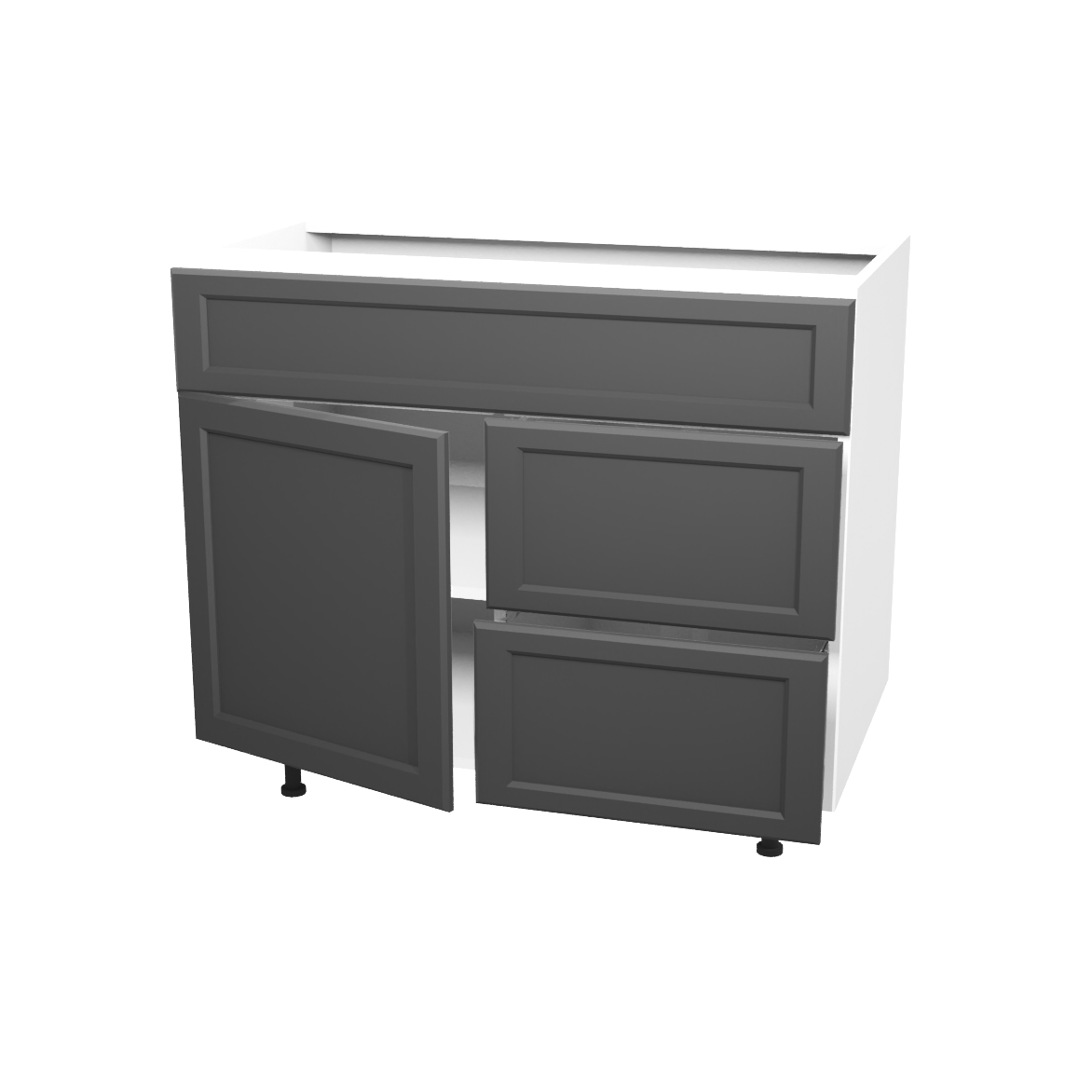 Bathroom vanity 1 door and 2 drawers 36''L