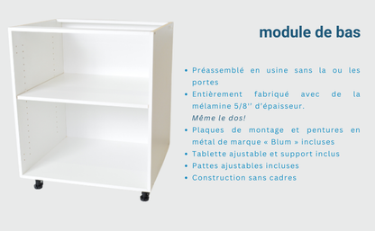 Armoire de cuisine du bas (30''L)