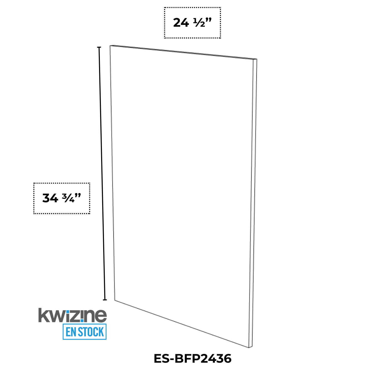 Panneau de finition pour armoire de bas (24 1/2''L x 34 3/4''H)