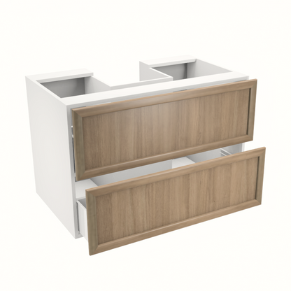 36'' hanging/floating vanity with two large drawers