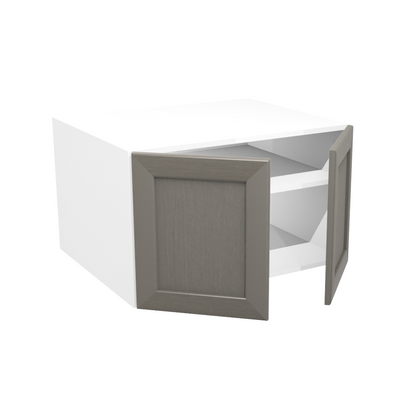 Deep 2-door upper kitchen cabinet (30''W x 18''H x 23 3/4''D)