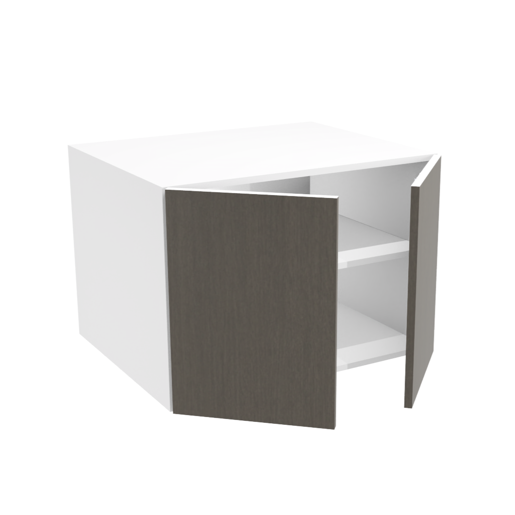 Deep 2-door upper kitchen cabinet (30''W x 21''H x 23 3/4''D)