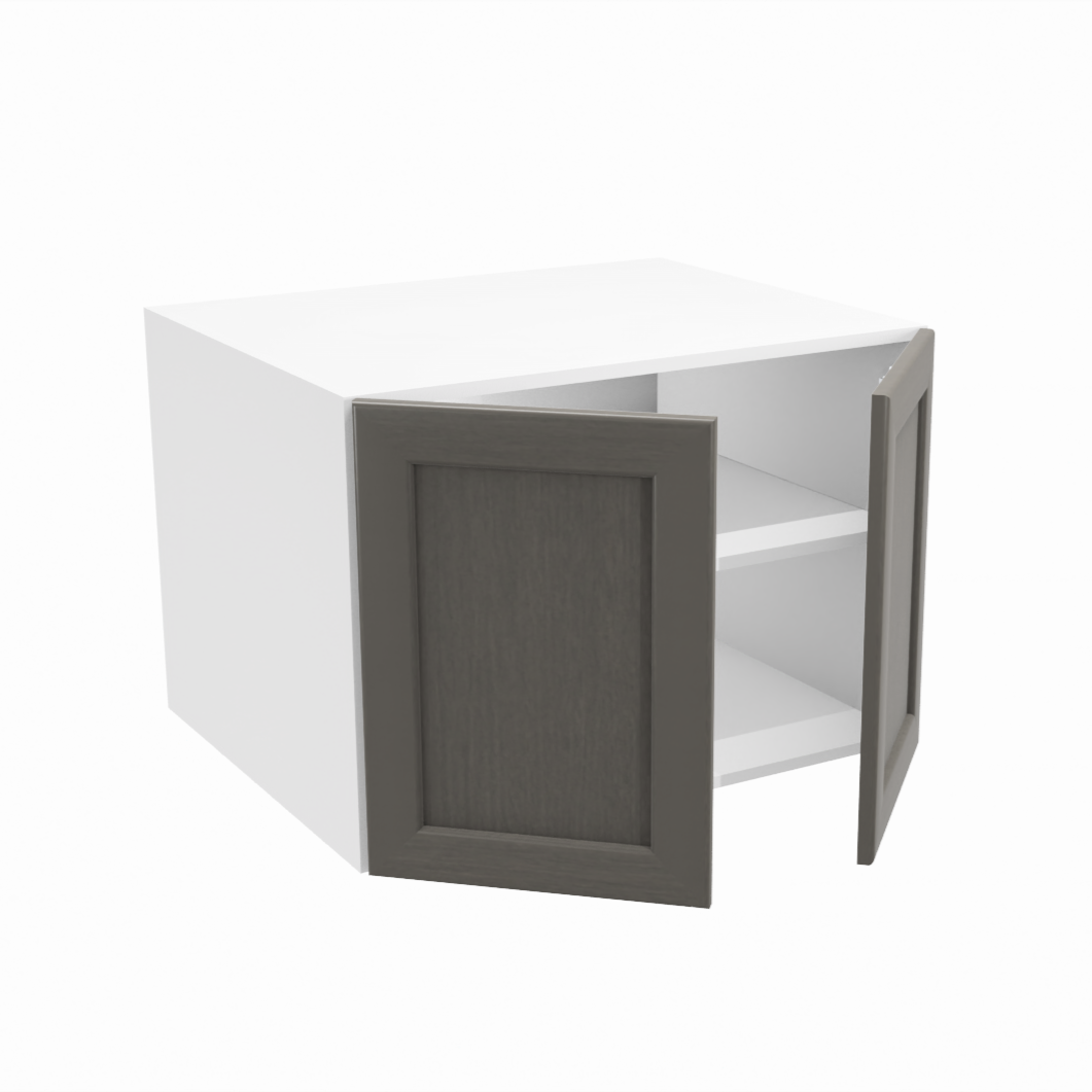 Deep 2-door upper kitchen cabinet (30''W x 21''H x 23 3/4''D)