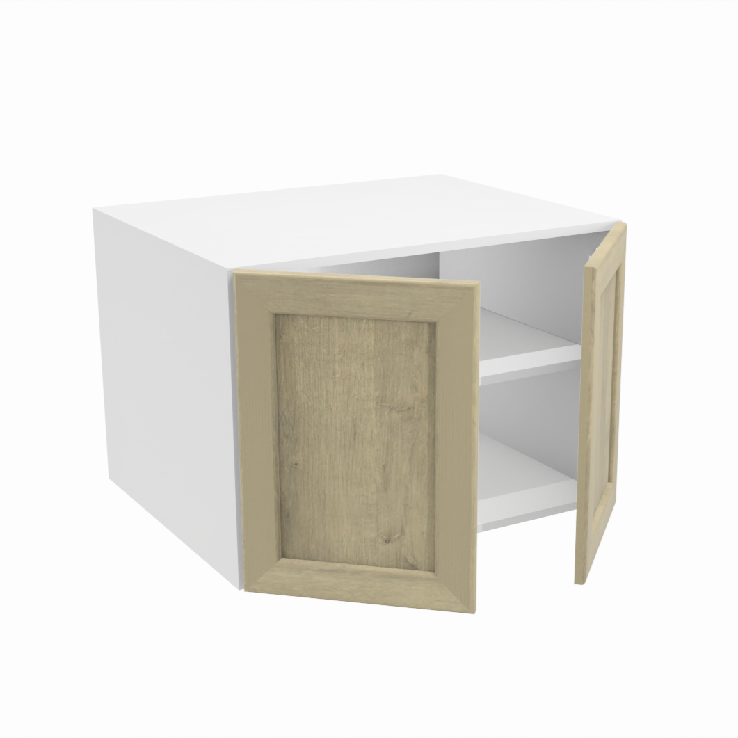 Deep 2-door upper kitchen cabinet (30''W x 21''H x 23 3/4''D)