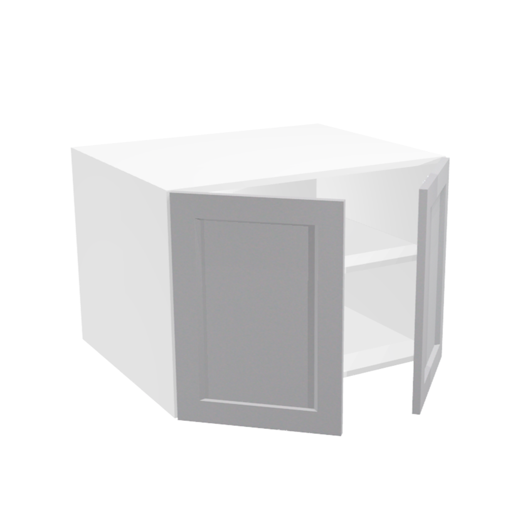 Deep 2-door upper kitchen cabinet (30''W x 21''H x 23 3/4''D)