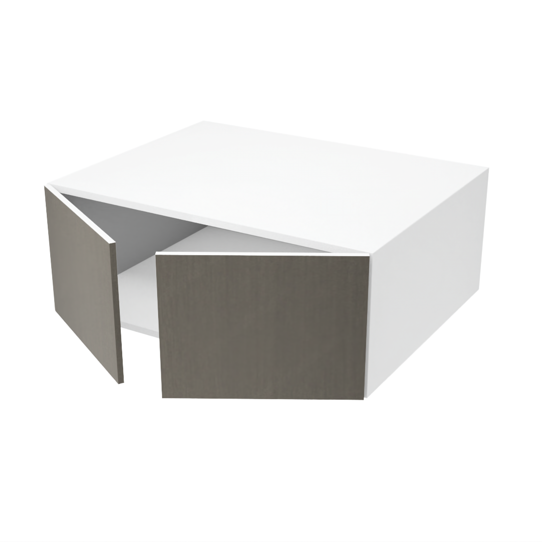 Armoire de cuisine du haut profonde 2 portes (31''L x 12''H x 23 3/4''P)