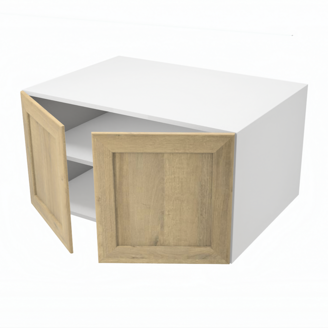 Deep 2-door upper kitchen cabinet (34''W x 18''H x 23 3/4''D)