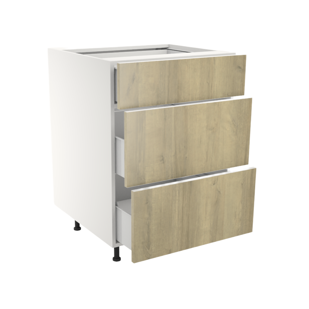 Armoire de cuisine du bas 3 tiroirs (24''L)