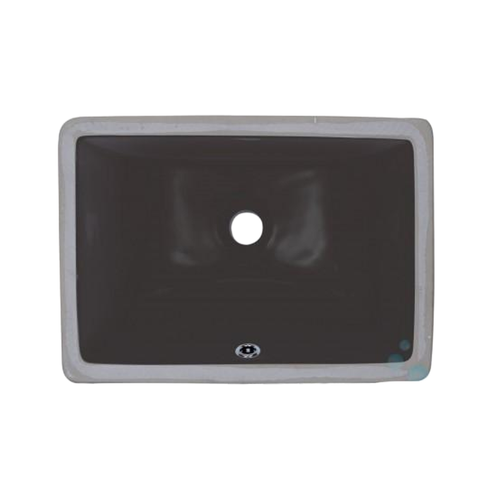 Lavabo noir rectangulaire encastré/sous plan B607