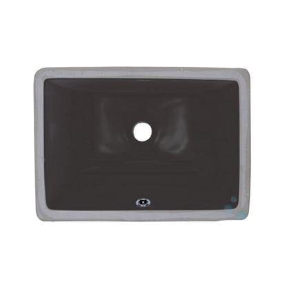 Lavabo noir rectangulaire encastré/sous plan B607