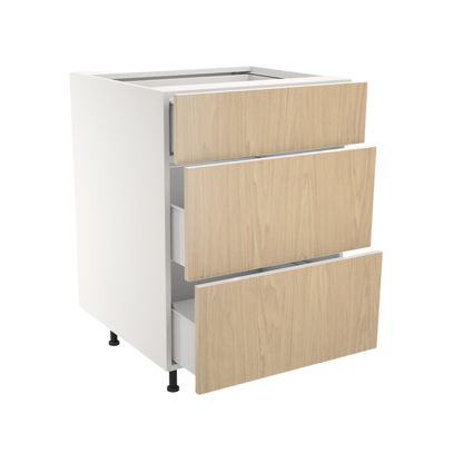 Armoire de cuisine du bas 3 tiroirs (24''L)