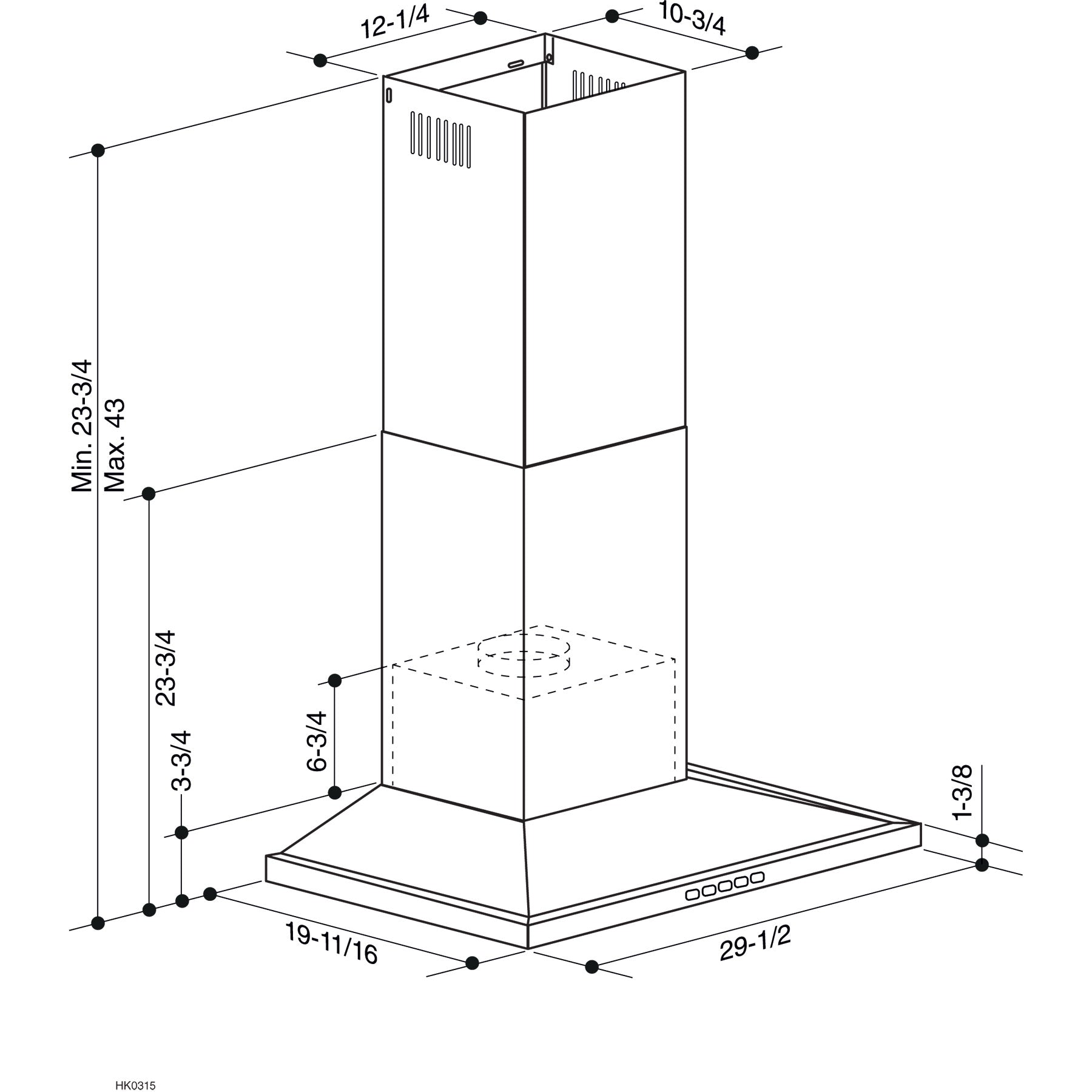 Hotte cheminée pour plafond Broan 30'' BWS1304SS - LIQUIDATION