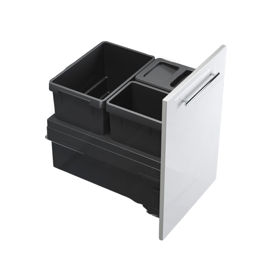 Centre de recyclage de 3 bacs synchronisés