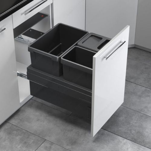 Centre de recyclage de 3 bacs synchronisés