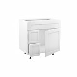 Bathroom vanity with 1 door and 2 drawers 30”W