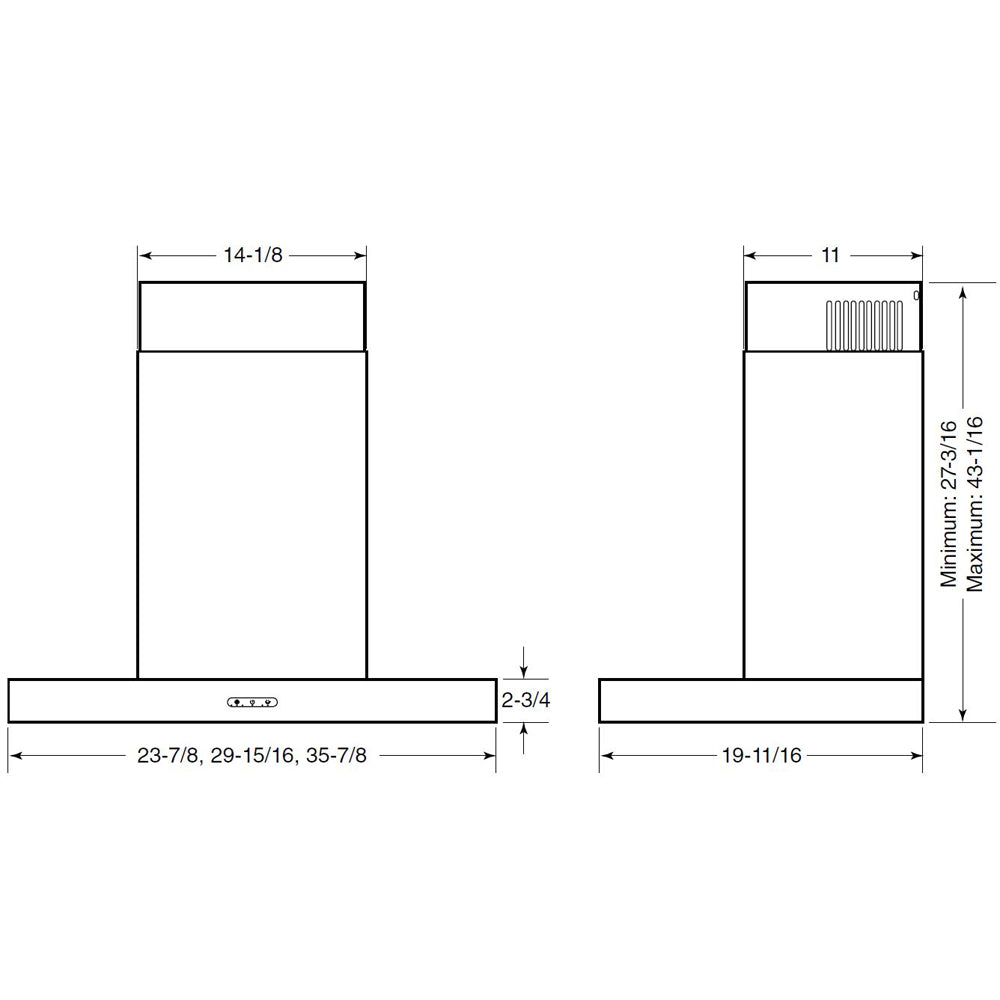 Hotte cheminée Broan 30'' EW4330SS